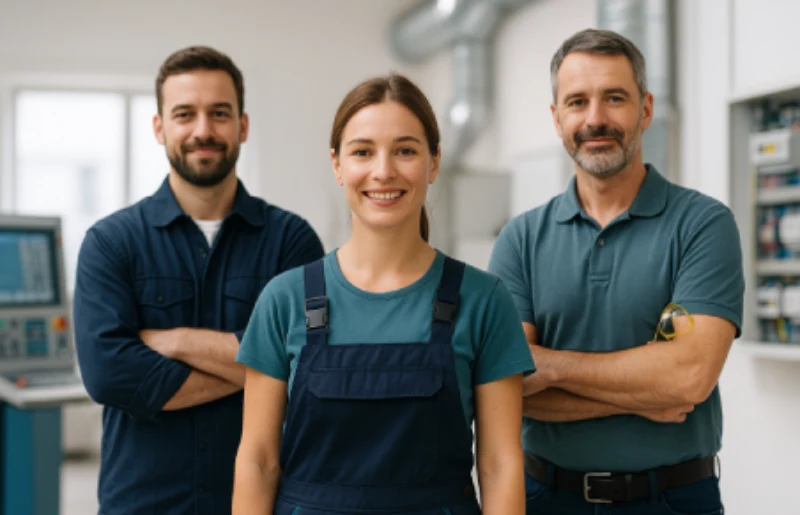 Fachkraft im Einsatz – moderner Arbeitsplatz