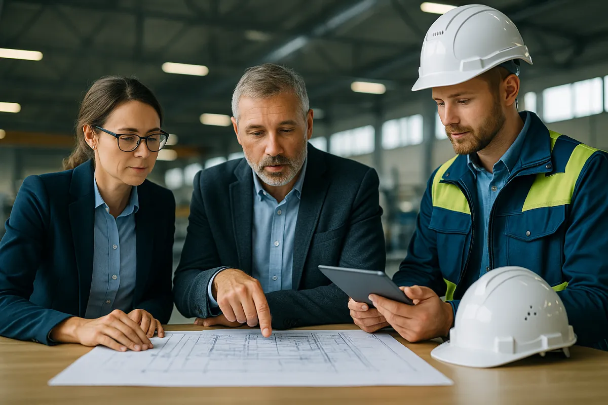 Team bei der Projektbesprechung
